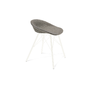Обеденный стул SHT-ST19-SF1 / SHT-S37 (коричневый сахар/белый муар) в Уссурийске