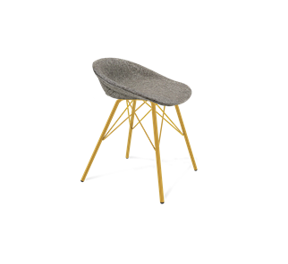 Обеденный стул SHT-ST19-SF1 / SHT-S37 (коричневый сахар/золото) в Уссурийске