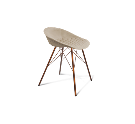 Обеденный стул SHT-ST19-SF1 / SHT-S37 (ванильный крем/медный металлик) в Артеме - изображение