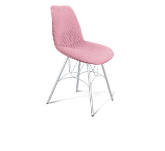 Обеденный стул SHT-ST29-С22 / SHT-S100 (розовый зефир/хром лак) во Владивостоке - предосмотр