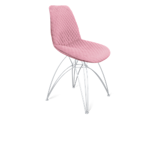 Обеденный стул SHT-ST29-С22 / SHT-S112 (розовый зефир/хром лак) во Владивостоке - предосмотр