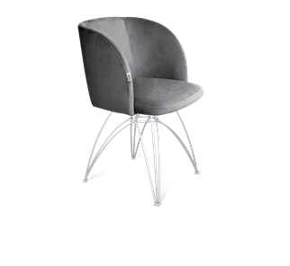 Обеденный стул SHT-ST33 / SHT-S112 (угольно-серый/хром лак) в Артеме