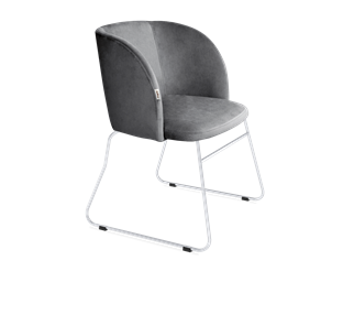 Обеденный стул SHT-ST33 / SHT-S167 (угольно-серый/хром лак) во Владивостоке