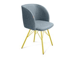Обеденный стул SHT-ST33 / SHT-S37 (синий лед/золото) в Артеме