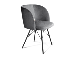 Обеденный стул SHT-ST33 / SHT-S37 (угольно-серый/черный муар) в Находке