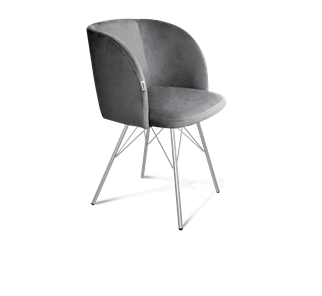 Обеденный стул SHT-ST33 / SHT-S37 (угольно-серый/хром лак) во Владивостоке