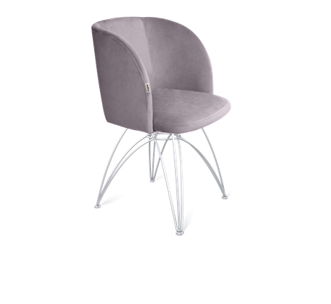 Обеденный стул SHT-ST33 / SHT-S112 (сиреневая орхидея/хром лак) во Владивостоке - изображение