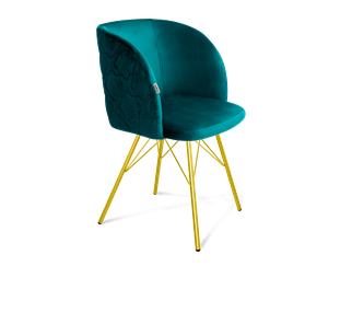 Обеденный стул SHT-ST33-1 / SHT-S37 (альпийский бирюзовый/золото) во Владивостоке