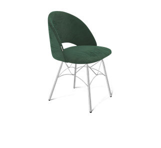 Обеденный стул SHT-ST34 / SHT-S107 (лиственно-зеленый/хром лак) во Владивостоке