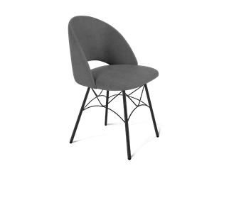 Обеденный стул SHT-ST34 / SHT-S107 (платиново-серый/черный муар) во Владивостоке