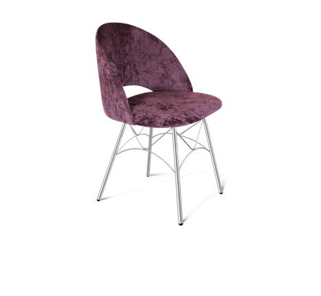 Обеденный стул SHT-ST34 / SHT-S107 (вишневый джем/хром лак) во Владивостоке - изображение