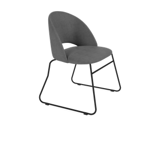 Обеденный стул SHT-ST34 / SHT-S167 (платиново-серый/черный муар) во Владивостоке
