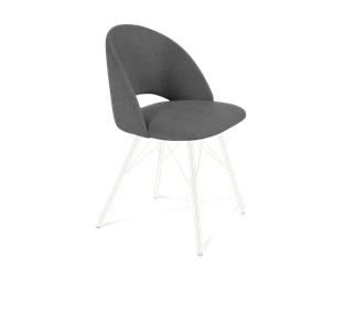 Обеденный стул SHT-ST34 / SHT-S37 (платиново-серый/белый муар) в Уссурийске