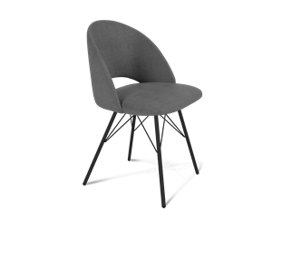 Обеденный стул SHT-ST34 / SHT-S37 (платиново-серый/черный муар) в Уссурийске