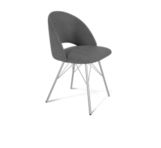 Обеденный стул SHT-ST34 / SHT-S37 (платиново-серый/хром лак) в Артеме