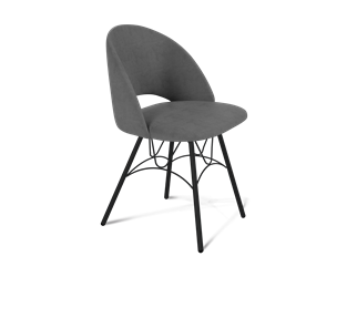 Обеденный стул SHT-ST34 / SHT-S100 (платиново-серый/черный муар) в Артеме