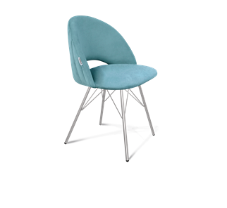 Обеденный стул SHT-ST34-1 / SHT-S37 (голубая пастель/хром лак) во Владивостоке