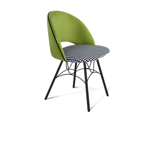 Обеденный стул SHT-ST34-3 / SHT-S100 (оливковый/гусиная лапка/черный муар) во Владивостоке