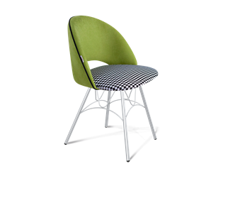 Обеденный стул SHT-ST34-3 / SHT-S100 (оливковый/гусиная лапка/хром лак) во Владивостоке