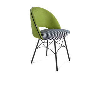 Обеденный стул SHT-ST34-3 / SHT-S107 (оливковый/гусиная лапка/черный муар) во Владивостоке
