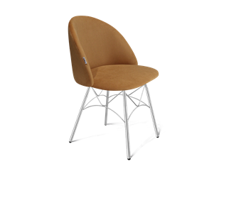 Обеденный стул SHT-ST35 / SHT-S107 (горчичный/хром лак) в Находке
