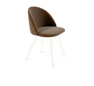 Обеденный стул SHT-ST35 / SHT-S37 (кофейный ликер/белый муар) в Уссурийске