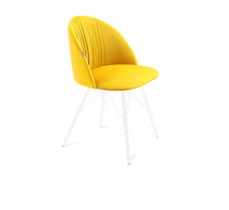 Обеденный стул SHT-ST35-1 / SHT-S37 (имперский жёлтый/белый муар) в Артеме