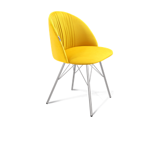 Обеденный стул SHT-ST35-1 / SHT-S37 (имперский жёлтый/хром лак) во Владивостоке