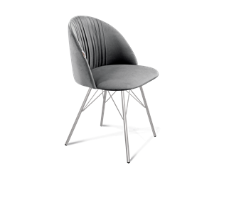 Обеденный стул SHT-ST35-1 / SHT-S37 (угольно-серый/хром лак) в Уссурийске