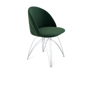 Обеденный стул SHT-ST35-2 / SHT-S112 (лиственно-зеленый/хром лак) во Владивостоке