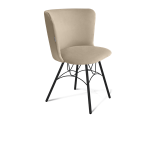 Обеденный стул SHT-ST36 / SHT-S100 (ванильный крем/черный муар) в Артеме