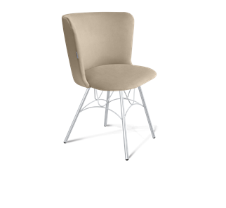Обеденный стул SHT-ST36 / SHT-S100 (ванильный крем/хром лак) во Владивостоке - предосмотр