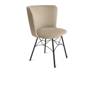 Обеденный стул SHT-ST36 / SHT-S107 (ванильный крем/черный муар) во Владивостоке