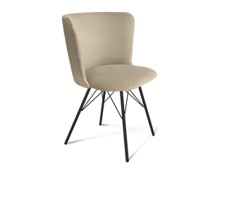 Обеденный стул SHT-ST36 / SHT-S37 (ванильный крем/черный муар) в Артеме