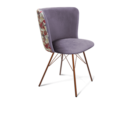 Обеденный стул SHT-ST36-4 / SHT-S37 (сумеречная орхидея/медный металлик) во Владивостоке - изображение