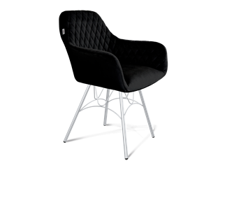 Обеденный стул SHT-ST38 / SHT-S100 (ночное затмение/хром лак) в Артеме
