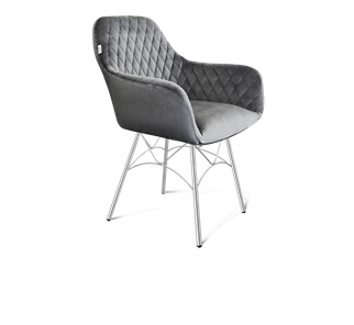 Обеденный стул SHT-ST38 / SHT-S107 (угольно-серый/хром лак) в Артеме