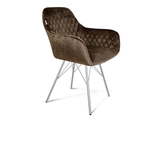 Обеденный стул SHT-ST38 / SHT-S37 (кофейный трюфель/хром лак) в Артеме