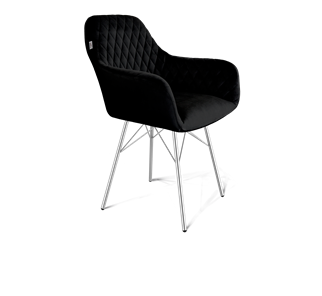 Обеденный стул SHT-ST38 / SHT-S64 (ночное затмение/хром лак) в Артеме