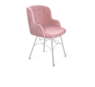 Обеденный стул SHT-ST39 / SHT-S107 (пыльная роза/хром лак) в Уссурийске