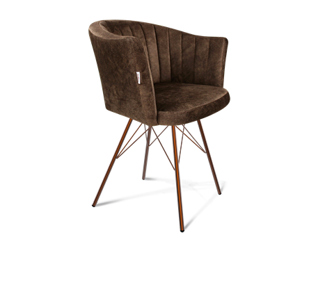 Обеденный стул SHT-ST42-1 / SHT-S37 (кофейный трюфель/медный металлик) во Владивостоке - изображение