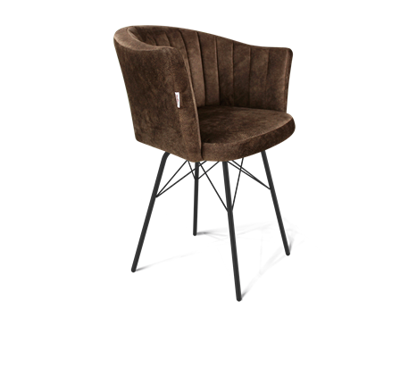 Обеденный стул SHT-ST42-1 / SHT-S64 (кофейный трюфель/черный муар) во Владивостоке - изображение