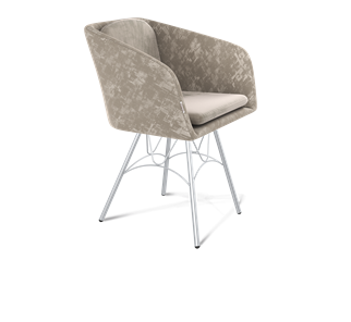 Обеденный стул SHT-ST43-1/ SHT-S100 (карамельный латте/хром лак) во Владивостоке