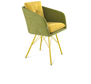 Обеденный стул SHT-ST43-2 / SHT-S37 (фисташковый десерт/золото) во Владивостоке - предосмотр