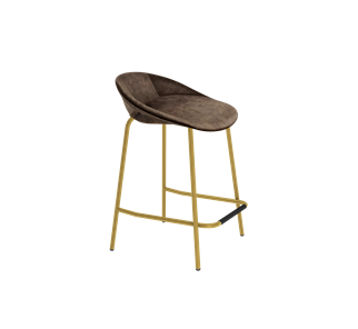 Полубарный стул SHT-ST19-SF1 / SHT-S29P-1 (кофейный трюфель/золото) в Артеме