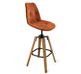 Полубарный стул SHT-ST29-C2 / SHT-S93 (песчаная буря/браш.коричневый/черный муар) в Уссурийске