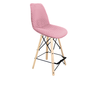 Полубарный стул SHT-ST29-С22 / SHT-S80-1 (розовый зефир/прозрачный лак/черный) во Владивостоке