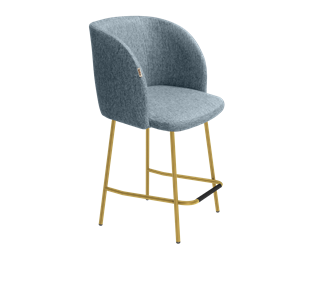 Полубарный стул SHT-ST33 / SHT-S29P-1 (синий лед/золото) в Артеме