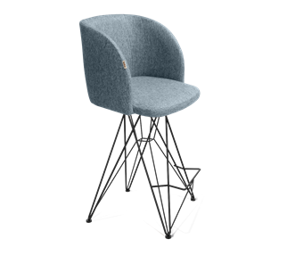 Полубарный стул SHT-ST33 / SHT-S66-1 (синий лед/черный муар) в Артеме
