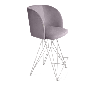 Полубарный стул SHT-ST33 / SHT-S66-1 (сиреневая орхидея/хром лак) во Владивостоке - предосмотр